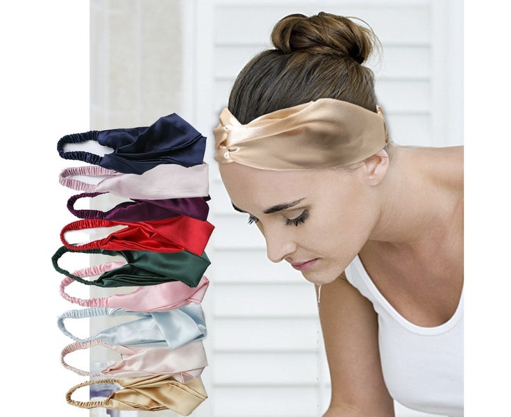 Mulberry Silk Headband for Women & Girl with Silk Bordure Hemming Carousel 5