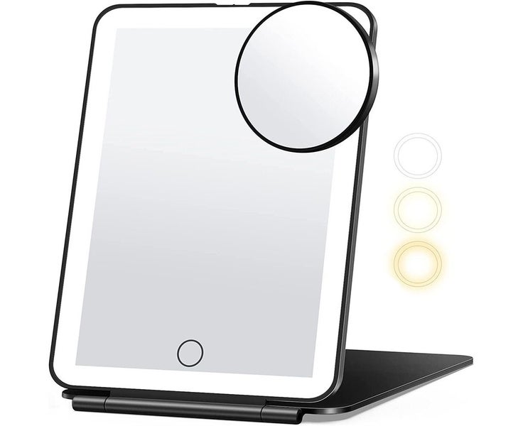 Portable Make Up MirrorsTouch Screen Makeup Mirror 10X Magnifying USB Recharg Carousel 1