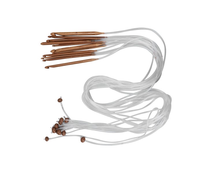 12Pcs Crochet Hooks 1.2 Meters Tunisian Carbonized Tube Knitting Needles Set Carousel 2