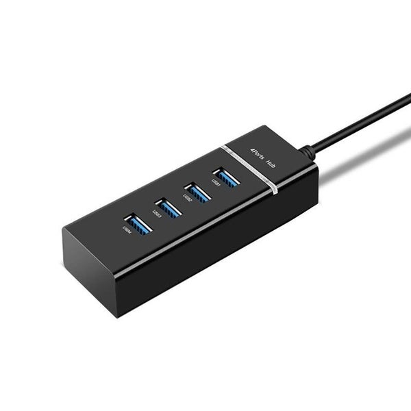 4-Port Usb 2.0 Hub With Light Bar 15Cm Cable Black Carousel 1