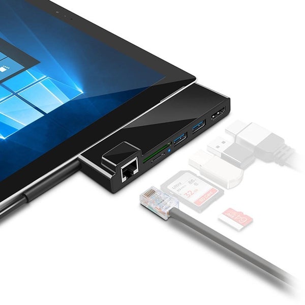 4K Hdmi Adapter With Usb Rj45 And Sd / Tf Reader Carousel 1