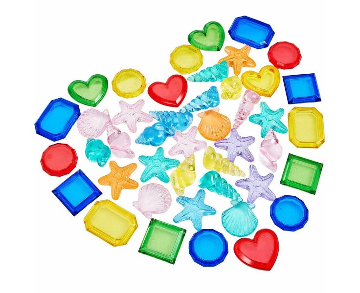 40 Pcs Diving Gem Pool Toys Set Colorful Summer Swimming Gem Diving Toys CoT Carousel 1