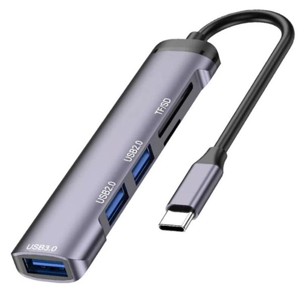Type-C Usb Hub With Usb2.0X2 Usb3.0 And Tf / Sd Card Slots Carousel 1