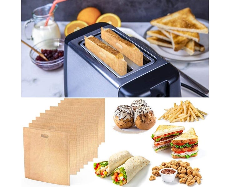 Toaster Pouches - Reusable, Heat-Resistant, Non-Stick And Dishwasher-Safe Toa Carousel 1