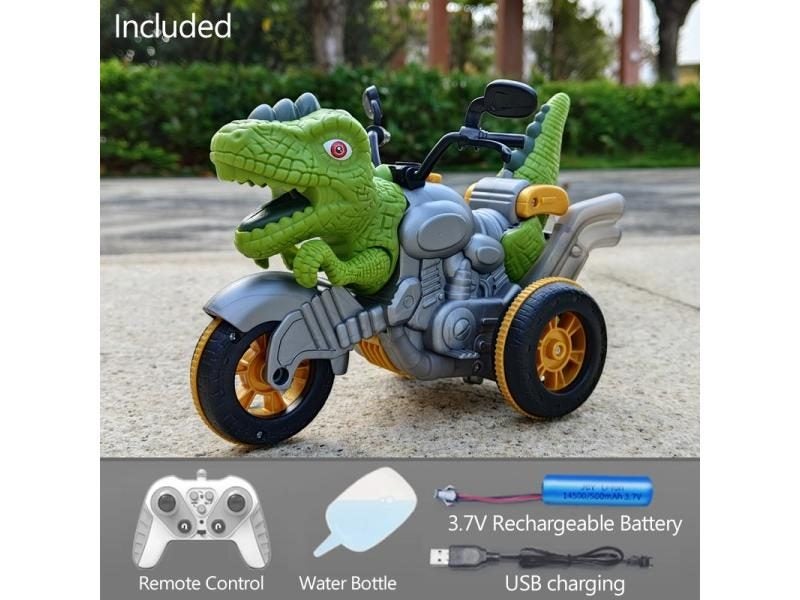 2.4GHz Remote Control Dinosaur Train Motorcycles Toys For Kids Boys Indoor Carousel 1