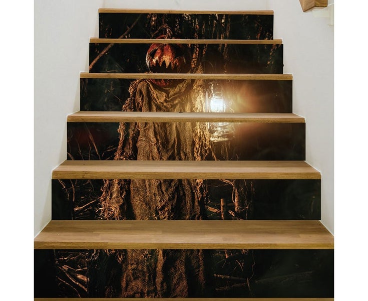 Self-Adhesive Stairs Halloween Decoration 3D Mural PVC Decal Wallpaper Sticke Carousel 2