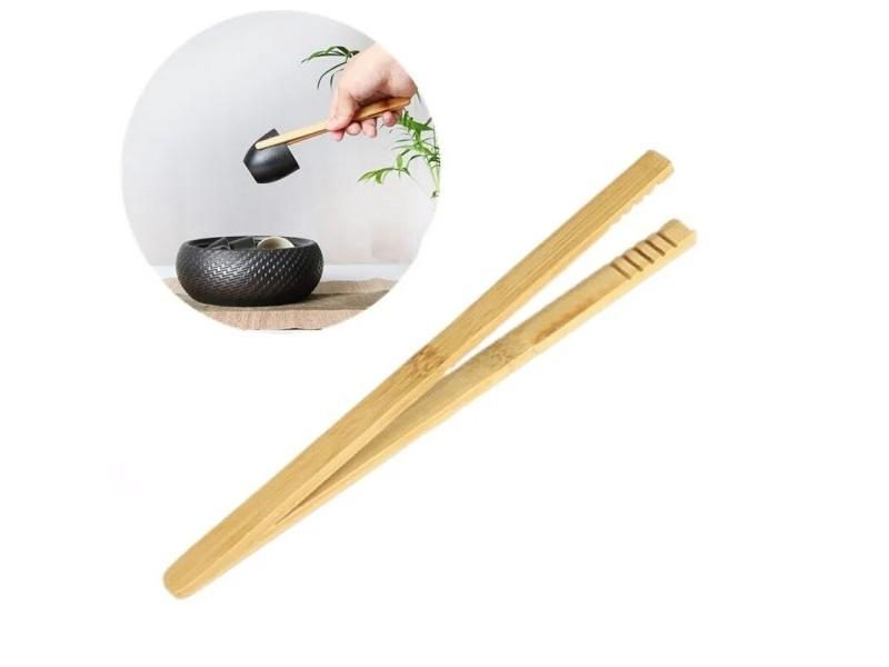 Bamboo Toast Tong Wooden Toaster Bagel Bacon Sugar Ice Tea Tongs Bamboo Carousel 2