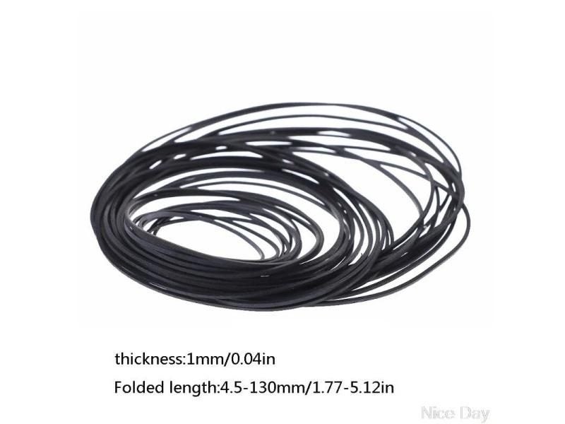 50Pcs/bag 1mm Mix Cassette Tape Machine Belts 45-130mm A29 20 Carousel 1