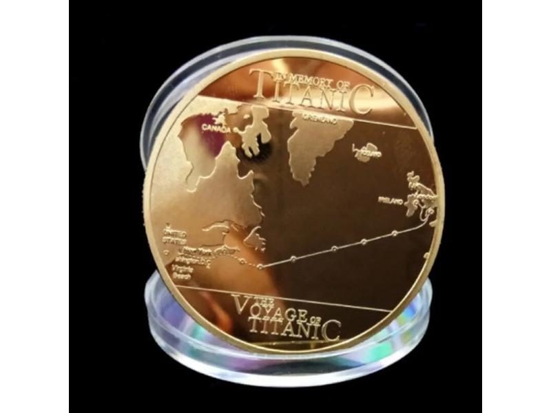 Commemorative Titanic Luck Collection Bitcoin Alloy Gold Plated Coin Metal Carousel 1