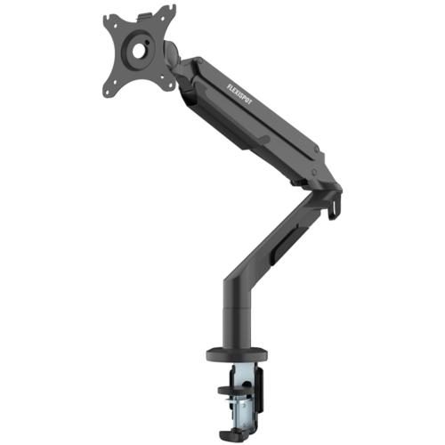 FlexiSpot 17"-36" Single Gas Spring Monitor Stand - Aluminum Arm - Black- Swivel Carousel 1