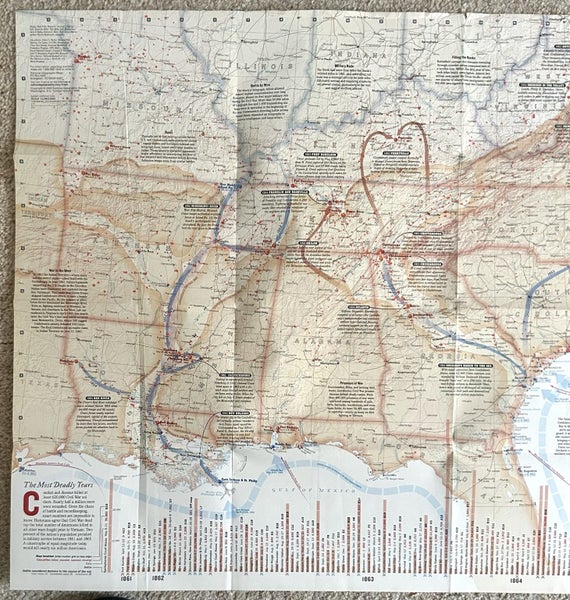 2005 Nat Geo Map of the ‘Battles of the Civil War’ Carousel 2