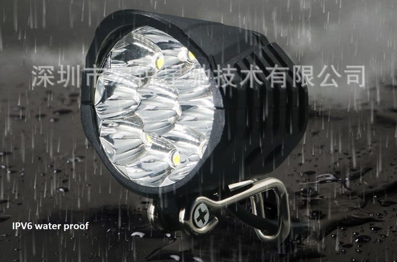 E-Bike Front Light with horn - 36V/48V/60Vdc compatible, 9 LEDs, 18W Carousel 1