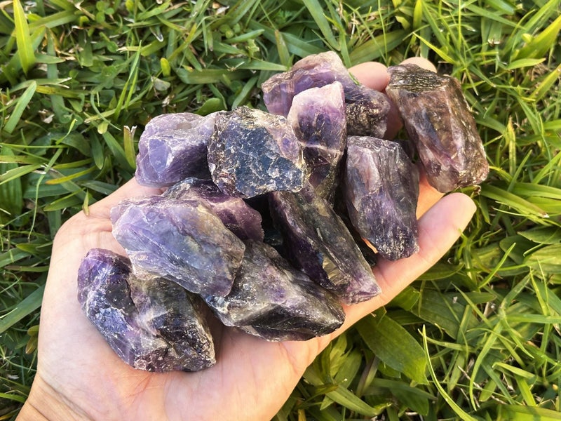 500G 3-5cm Amethyst Crystals Raw Natural Crystal Stones for Polishing Tumbling Carousel 1