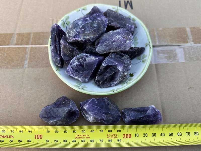500G 3-5cm Amethyst Crystals Raw Natural Crystal Stones for Polishing Tumbling Carousel 2