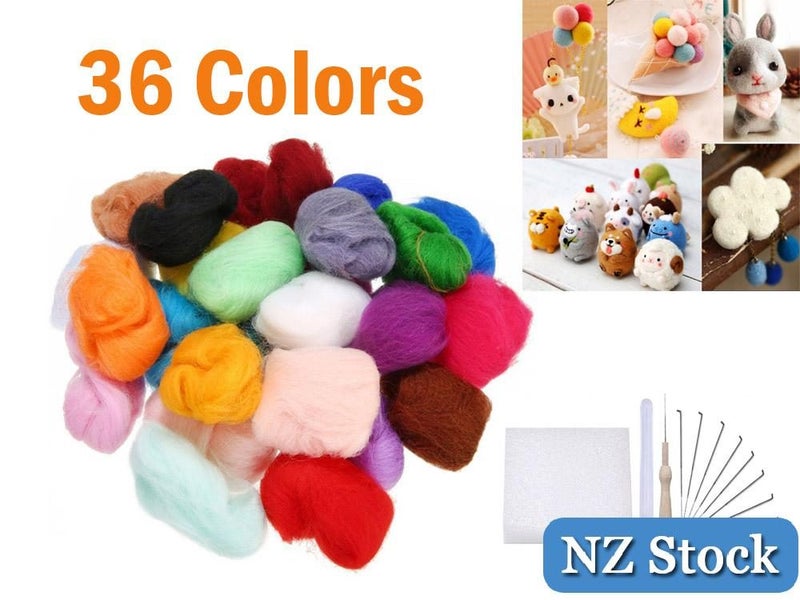 Needle Felting Kit Wool Felting Kit (36 Colors) Carousel 1
