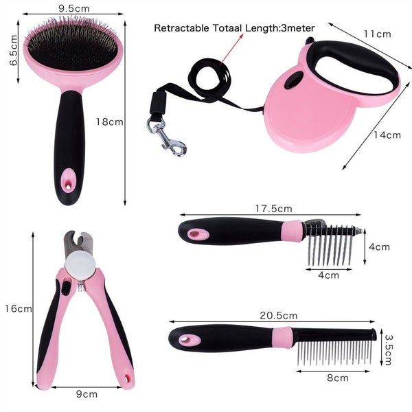 Clearance!!! Professional Dog Grooming Kit (5pcs), Pink Carousel 2