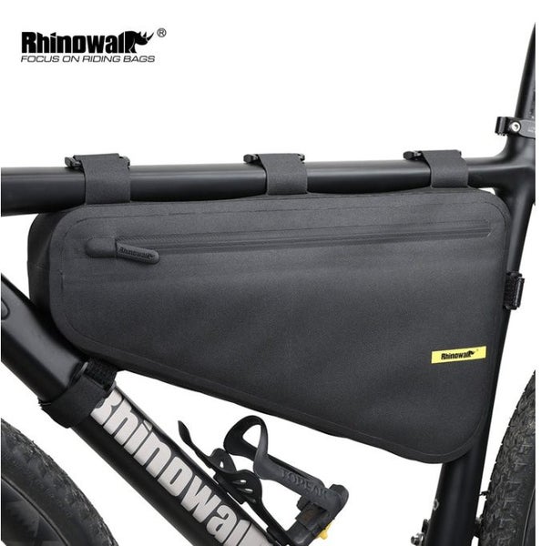 RHINOWALK Waterproof TPU Bike Frame Triangle Bag - 4 Liter, Black, high quality Carousel 2