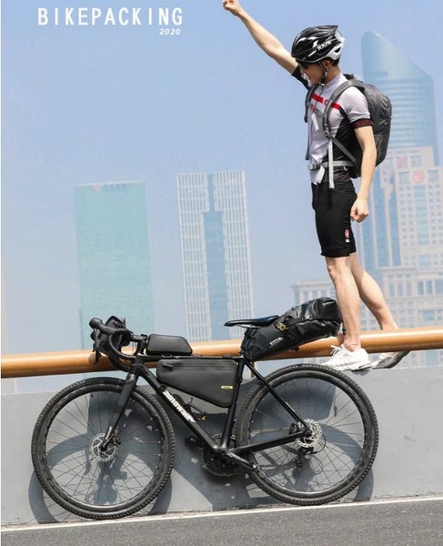 RHINOWALK Waterproof TPU Bike Frame Triangle Bag - 4 Liter, Black, high quality Carousel 14