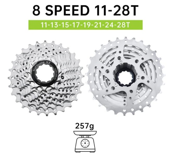 Cycle Cassette - Sunshine, Road 8 Speed, 11-28T, 1 year warranty Carousel 1