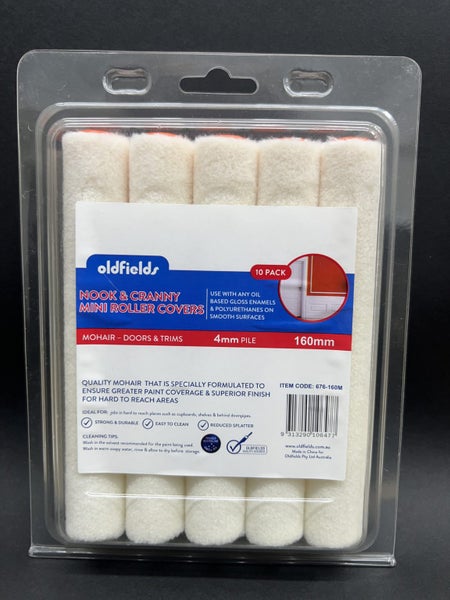 Oldfields 10x Mini Mohair Roller Sleeves 160mm – NZ Stock, Fast Dispatch! Carousel 1