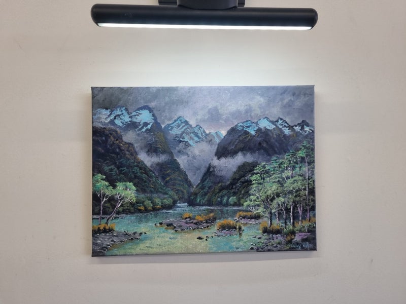 Winter Storm Passing Fiordland - Caley Hall Fine Art Original Oil Painting Carousel 2