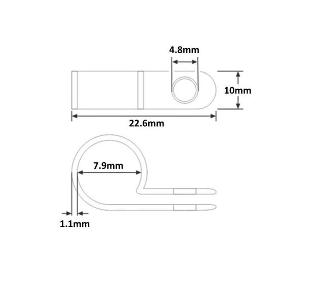 Tradies Yard P-Clips 7.9mm Nylon 1000Pc Carousel 2