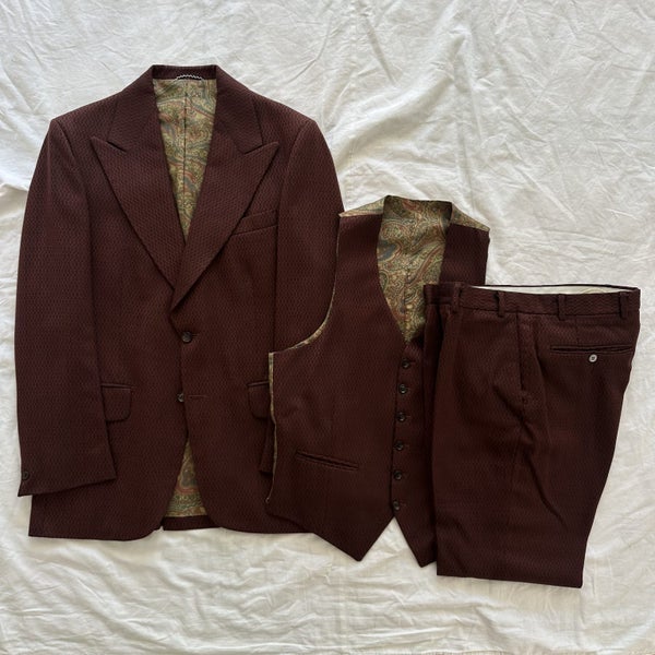 Vintage 1970s Frieze Of Melbourne Three Piece Suit NZ Made629767125308191115