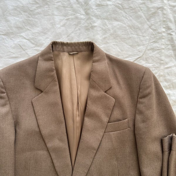 Vintage 1970s Tailor Made Brown Two Piece Suit NZ Made Carousel 2