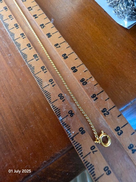 $1 Vintage Risis 24ct Gold Real Orchid Slide Necklace 19.11gm62932726768897112