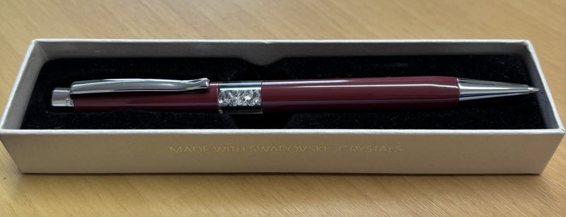 Swarovski Crystal Silver Red Ballpoint Pen by Jon Richard Carousel 1