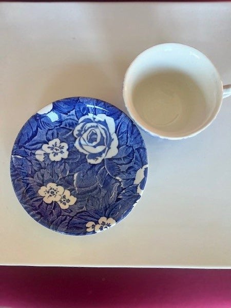 Burleigh Calico China Cup & Saucer62974815702529112
