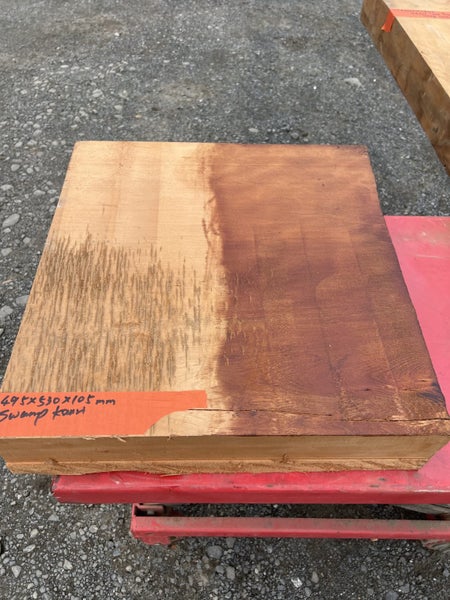 Ancient Swamp Kauri Square Slab – 530×496×105mm | Rare NZ Timber for Woodworking Carousel 1