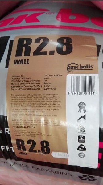 Pink Batts R2.8 Wall Insulation - 8 Available 1140 x 560mm Carousel 3