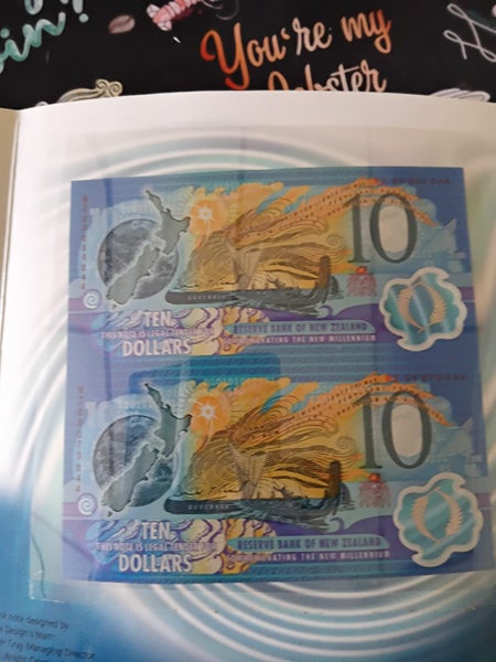 $1 Reserve!! Red Letter Millennium 2 x $10 Notes in pack Imperf Pair Carousel 1