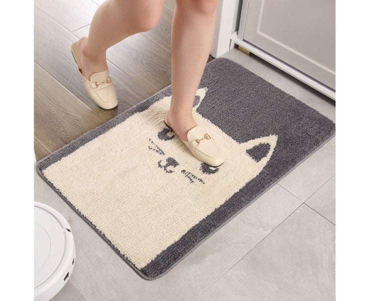 Cartoon flocking door mats, household bedroom bathroom door absorbent mats, b Carousel 5