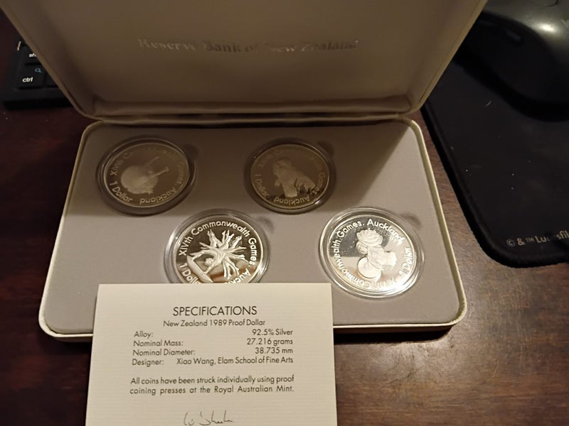 $1 Reserve!! 4 x Silver Dollar Proofs! Celebration of Sport 1990 Carousel 2