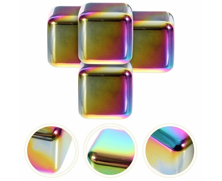 4pcs Stainless Steel Ice Cubes Reusable Ice Cubes Whiskey Stones Ice Cube64190256487169110