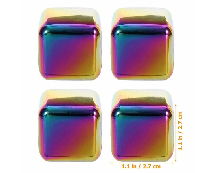 4pcs Stainless Steel Ice Cubes Reusable Ice Cubes Whiskey Stones Ice Cube64190256487169112