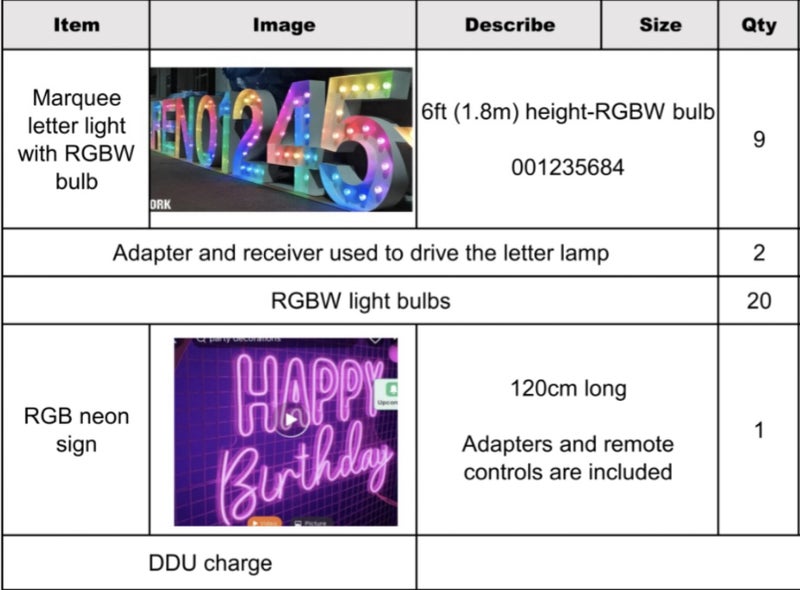 6ft Marquee lights and More Carousel 9