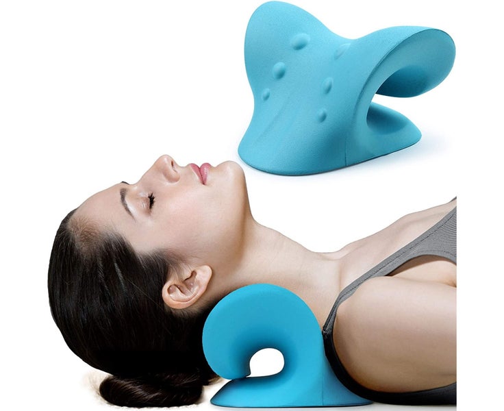 Neck and Shoulder Relaxer, Cervical Traction Device for TMJ Pain Relief and C Carousel 1