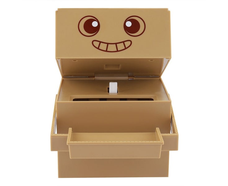 Personality Cute Cartoon Pattern Money Box Coin Eating Money Saving Pot with Carousel 5