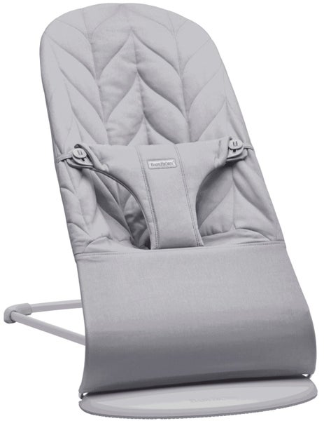 Babybjorn: Bouncer Bliss Woven Petal - Light Grey Quilt Carousel 1