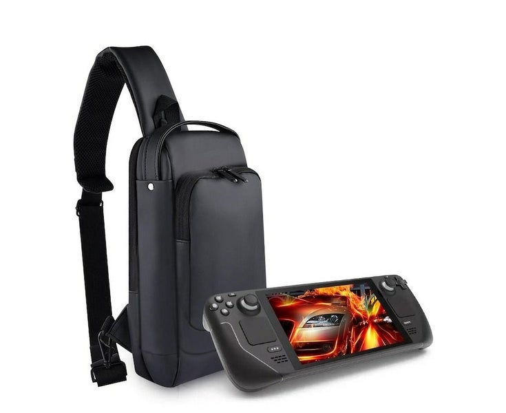 For Steam Deck Game Console Crossbody Shoulder Carry Bag Black Carousel 1