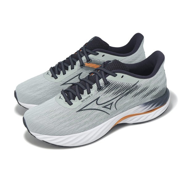 Mizuno Wave Inspire 21 Super Wide Grey Navy Men Road Running Shoes J1GC2545-53 Carousel 16