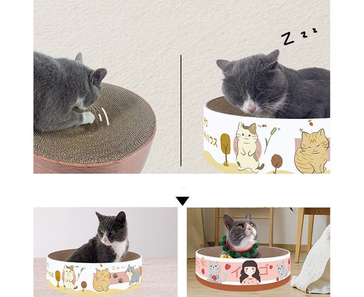 Cat Scratching Post, Round Corrugated Paper Cat Scratching Post, Multifunctio Carousel 5