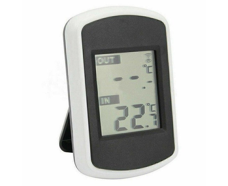 LCD digital weather station indoor outdoor thermometer wireless radio with ou Carousel 2