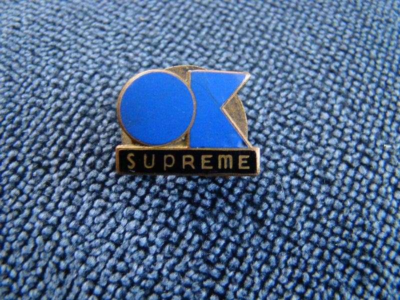 Old "OK SUPREME " Motorcycle Enamel Badge Carousel 1