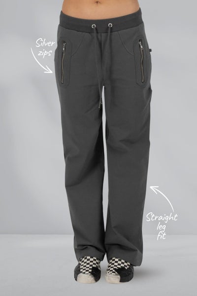 Federation Loose Leg Escape Trackies Coal Silver Carousel 2