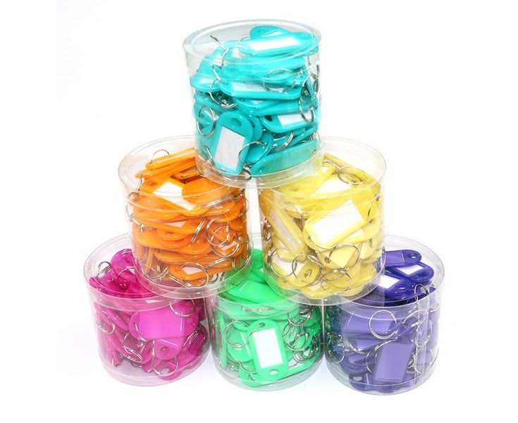 50pcs Portable for Key ID Tag Luggage Numbered Name Baggage for Key Chains La Carousel 2