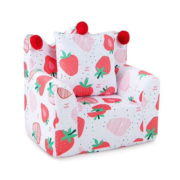 Strawberry Toddler Couch With Ultra Soft Velvet Cover Carousel 1